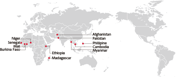 Map of Overseas Project Offices