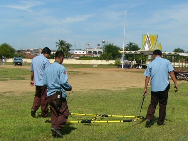 Checking for mines and explosives before the Destruction Ceremony