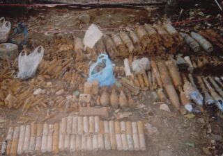 Munition from weapons cache in Battambang Province