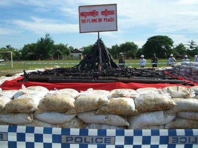 Weapons waiting to be destroyed