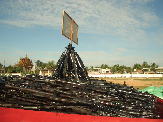 Weapons waiting to be destroyed